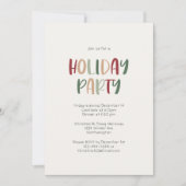 Feierliche Lässige Feiertage Einladung (Vorderseite)