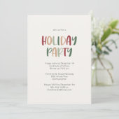 Feierliche Lässige Feiertage Einladung (Stehend Vorderseite)