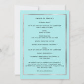 Feierliche Lebensbeerdigung Programm für blass bla (Rückseite)