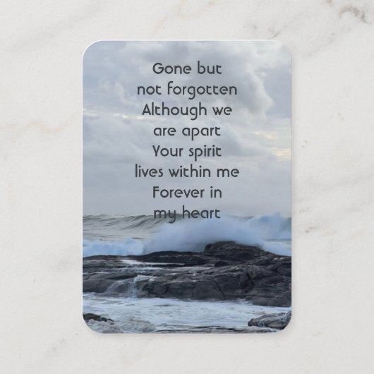 Feierliche Lebenswahre Sturm Cloud Ozeane Welle Visitenkarte (Rückseite)