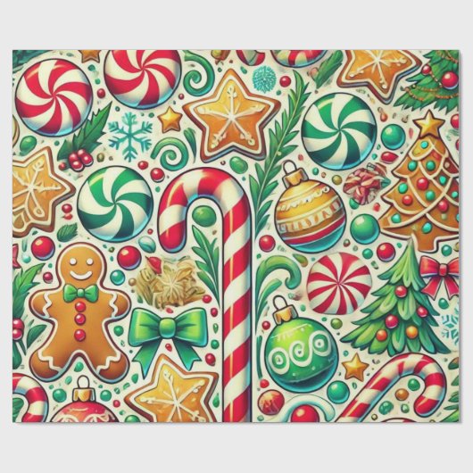 Feierliche Leckereien Geschenkpapier (Flach)