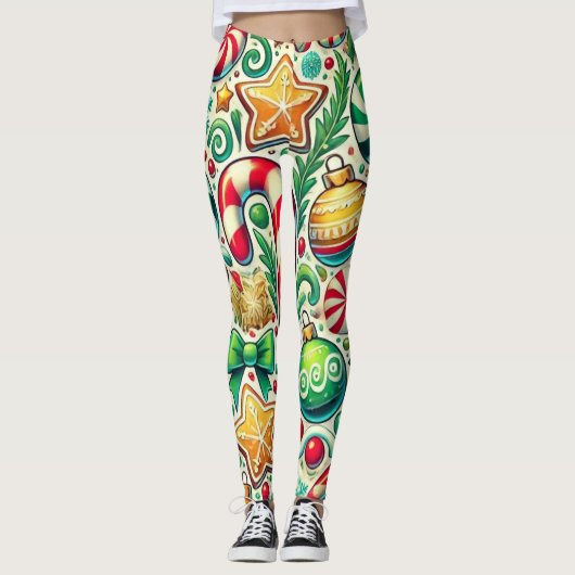 Feierliche Leckereien Weihnachten Leggings (Vorderseite)