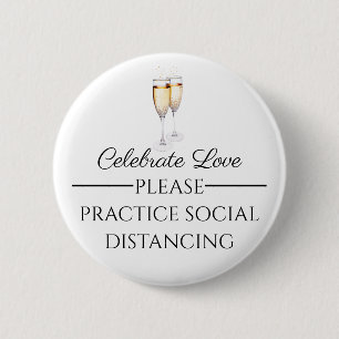 Feierliche Liebe Bitte Hochzeitsfeier Button