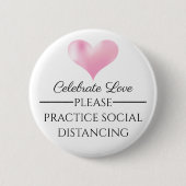 Feierliche Liebe Bitte Hochzeitsfeier Button (Vorderseite)