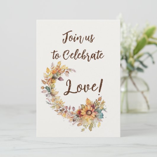 Feierliche Liebe Einladung (Stehend Vorderseite)