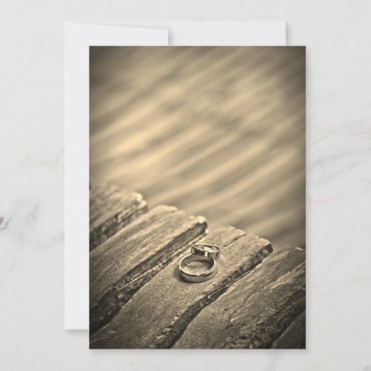 "Feierliche Liebe: Elegante Einladung zur Hochzeit (Rückseite)