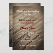 "Feierliche Liebe: Elegante Einladung zur Hochzeit (Vorne/Hinten)