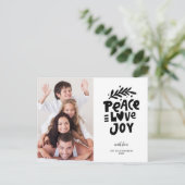 Feierliche Liebe Freude, Foto Weihnachten Postkarte (Stehend Vorderseite)