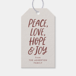 Feierliche Liebe hoffen Freude am Weihnachtsfest Geschenkanhänger