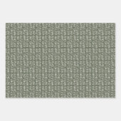 Feierliche Liebe Hoffnung Freude Grün Weihnachten Geschenkpapier Set (Vorderseite 3)