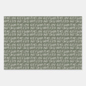 Feierliche Liebe Hoffnung Freude Grün Weihnachten Geschenkpapier Set (Vorderseite)