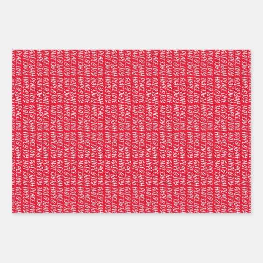 Feierliche Liebe Hoffnung Freude typisch Weihnacht Geschenkpapier Set (Vorderseite 3)