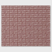 Feierliche Liebe Hoffnung Freudenmarodie Weihnacht Geschenkpapier (Flach)