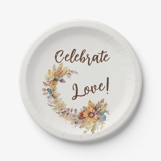Feierliche Liebe Pappteller (Vorderseite)