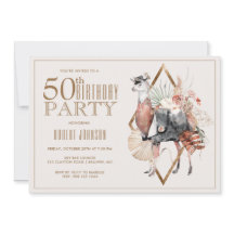 Feierliche Llama 50. Geburtstagsparty