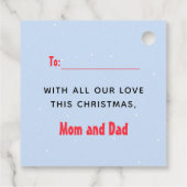 Feierliche Llama Weihnachten Geschenkanhänger (Rückseite)