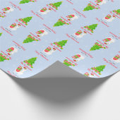 Feierliche Llama Weihnachten Geschenkpapier (Ecke)