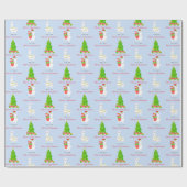 Feierliche Llama Weihnachten Geschenkpapier (Flach)