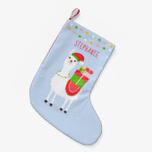 Feierliche Llama Weihnachten Kleiner Weihnachtsstrumpf (Vorderansicht (hängend))
