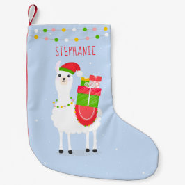 Feierliche Llama Weihnachten Kleiner Weihnachtsstrumpf