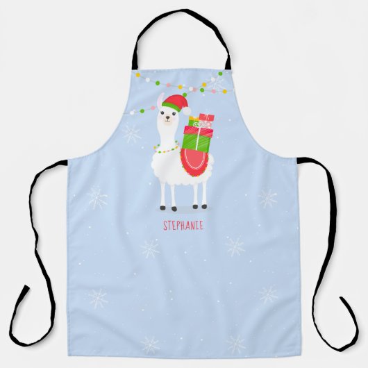 Feierliche Llama Weihnachten Schürze (Vorderseite)