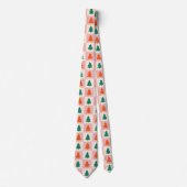 Feierliche lustige Retro Weihnachtsbäume Farbiges Krawatte (Vorderseite)