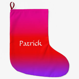 Feierliche Magenta Red Lila Ombre Großer Weihnachtsstrumpf