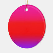 Feierliche Magenta Red Lila Ombre Keramik Ornament (Links)