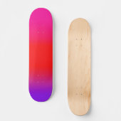 Feierliche Magenta Red Lila Ombre Skateboard (Vorderseite)