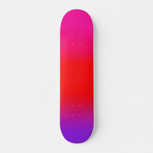 Feierliche Magenta Red Lila Ombre Skateboard (Vorne)
