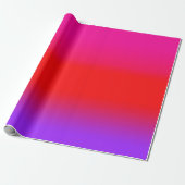 Feierliche Magenta Rot Lila Ombre Gradient Muster Geschenkpapier (Ungerollt)
