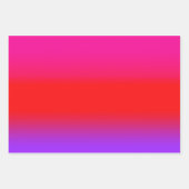Feierliche Magenta Rot Lila Ombre Gradient Muster Geschenkpapier Set (Vorderseite 3)