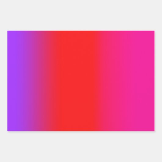 Feierliche Magenta Rot Lila Ombre Gradient Muster Geschenkpapier Set (Vorderseite 2)