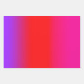 Feierliche Magenta Rot Lila Ombre Gradient Muster Geschenkpapier Set (Vorderseite)