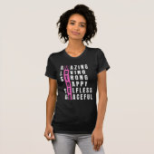 Feierliche Mama: Liebe, stark, straff T-Shirt (Vorne ganz)