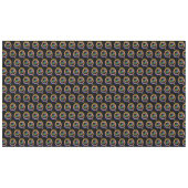 Feierliche mehrfarbige Kreise auf schwarz Tischdecke (Vorderseite (Horizontal))