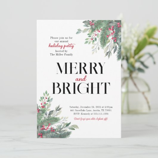 Feierliche Meran und Helle Dinner Party Einladung (Stehend Vorderseite)