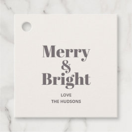 Feierliche Merry & Bright Weihnachten Geschenkanhänger