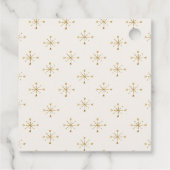 Feierliche Merry & Bright Weihnachten Geschenkanhänger (Rückseite)