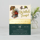 Feierliche Merry Mushroom Weihnachtsfeier Folieneinladung (Stehend vorne)