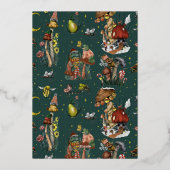 Feierliche Merry Mushroom Weihnachtsfeier Folieneinladung (Rückseite)