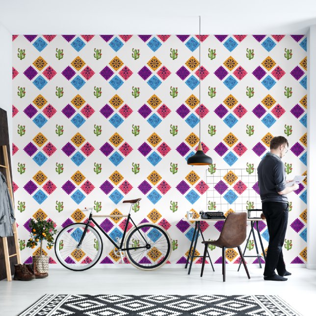 Feierliche mexikanische Kakteen Tapete (Wohnbereich)