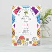 Feierliche mexikanische Papierfan-Kaktus Kinderdus Einladung (Stehend Vorderseite)