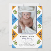 Feierliche mexikanische Papierfan-Kaktus Kinderdus Einladung (Vorderseite)