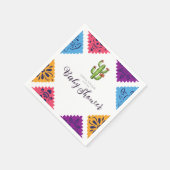 Feierliche mexikanische Papierfan-Kaktus Kinderdus Serviette (Ecke)
