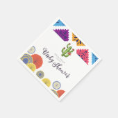 Feierliche mexikanische Papierfan-Kaktus Kinderdus Serviette (Ecke)