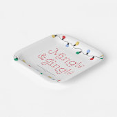 Feierliche Mingle & Jingle farbenfrohe Weihnachtsl Pappteller (Gewinkelt)