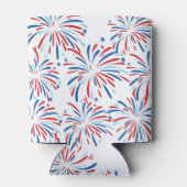 Feierliche moderne Feuerwerke, Custom Text 4. Juli Dosenkühler (Rückseite)