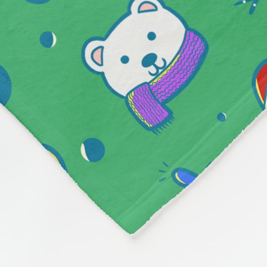 Feierliche Muster Fleecedecke (Ecke)