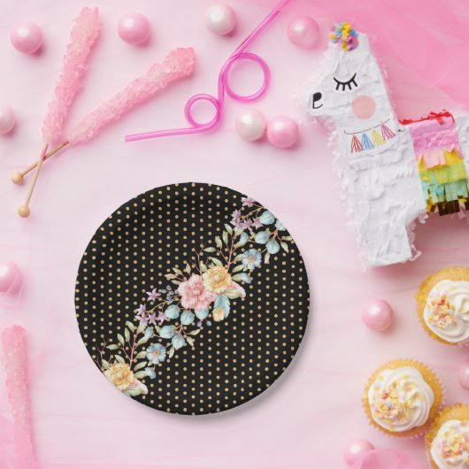 Feierliche Nachtblüten Pappteller (Party)